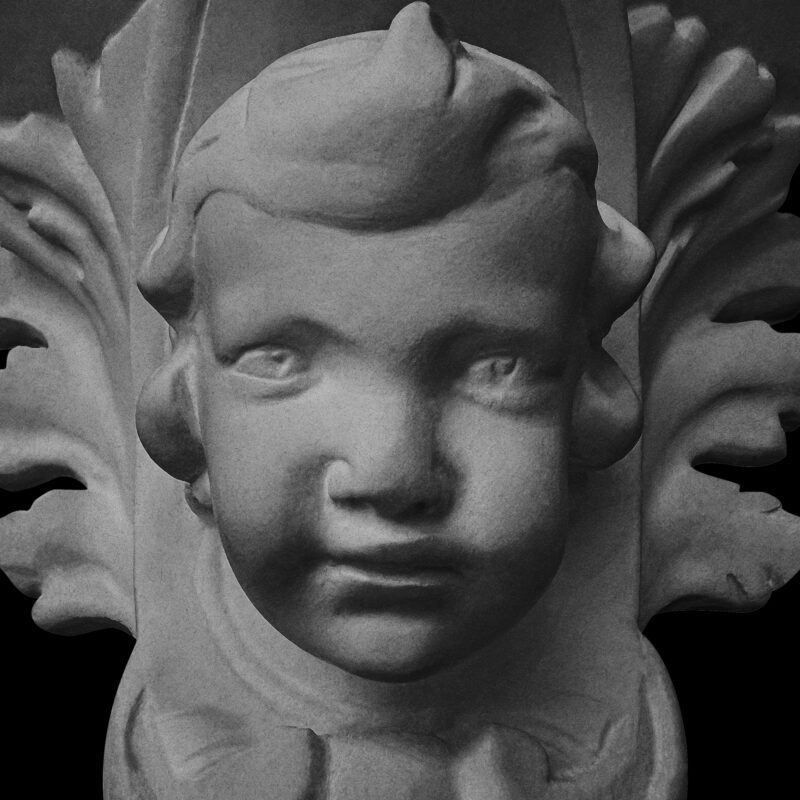 CCT-20 CEMENT Small Cherub Truss with Cap in Cement - Image 5