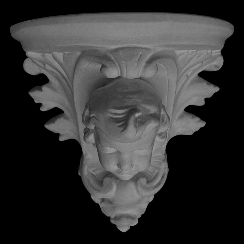 CCT-20 CEMENT Small Cherub Truss with Cap in Cement